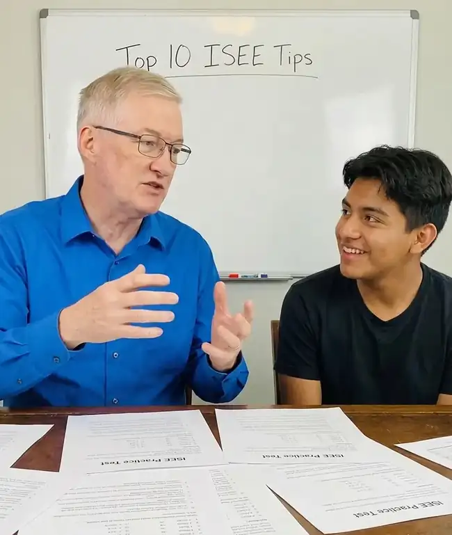 Dr. Donnelly answering frequently asked questions about ISEE and SSAT test preparation